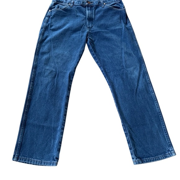 Wrangler Mens Cowboy Cut Original Fit Jeans 36X30 Blue Straight Leg 1013MWZ - Picture 2 of 6